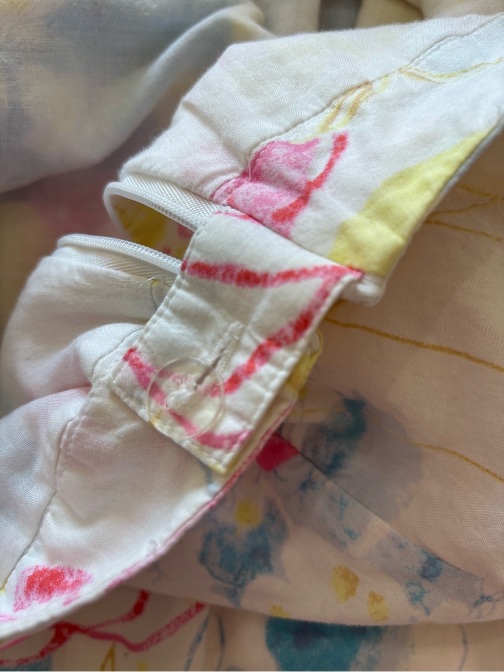 Sigrid Olsen Sz 12 Cotton Floral Print Skirt Blue Pink Cottagecore Resortwear - Picture 12 of 12